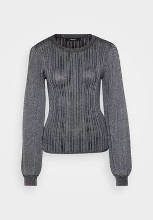Vero Moda Tall VMTALIA O NECK  - Strikkegenser - black/silver-coloured