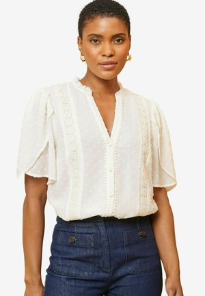Love & Roses TULIP SLEEVE DOBBY REGULAR FIT - Blūze - ivory white