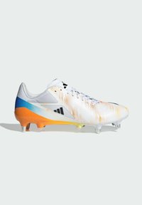 adidas Performance ADIZERO RS15 PRO SOFT GROUND RUGBY - Zapatillas fútbol para césped artificial - cloud white   core black   lucid tangerine