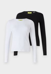 JXELMA TEE 2 PACK - T-shirt à manches longues - black/bright white