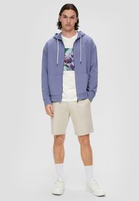 QS Sweater met rits - flieder