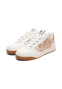 Ed Hardy ACE LOW - FLAMES - Sneaker low - white tan