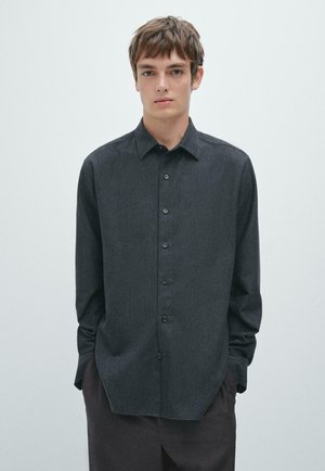 REGULAR FIT TEXTURE MELANGE - Overhemd - mottled dark blue
