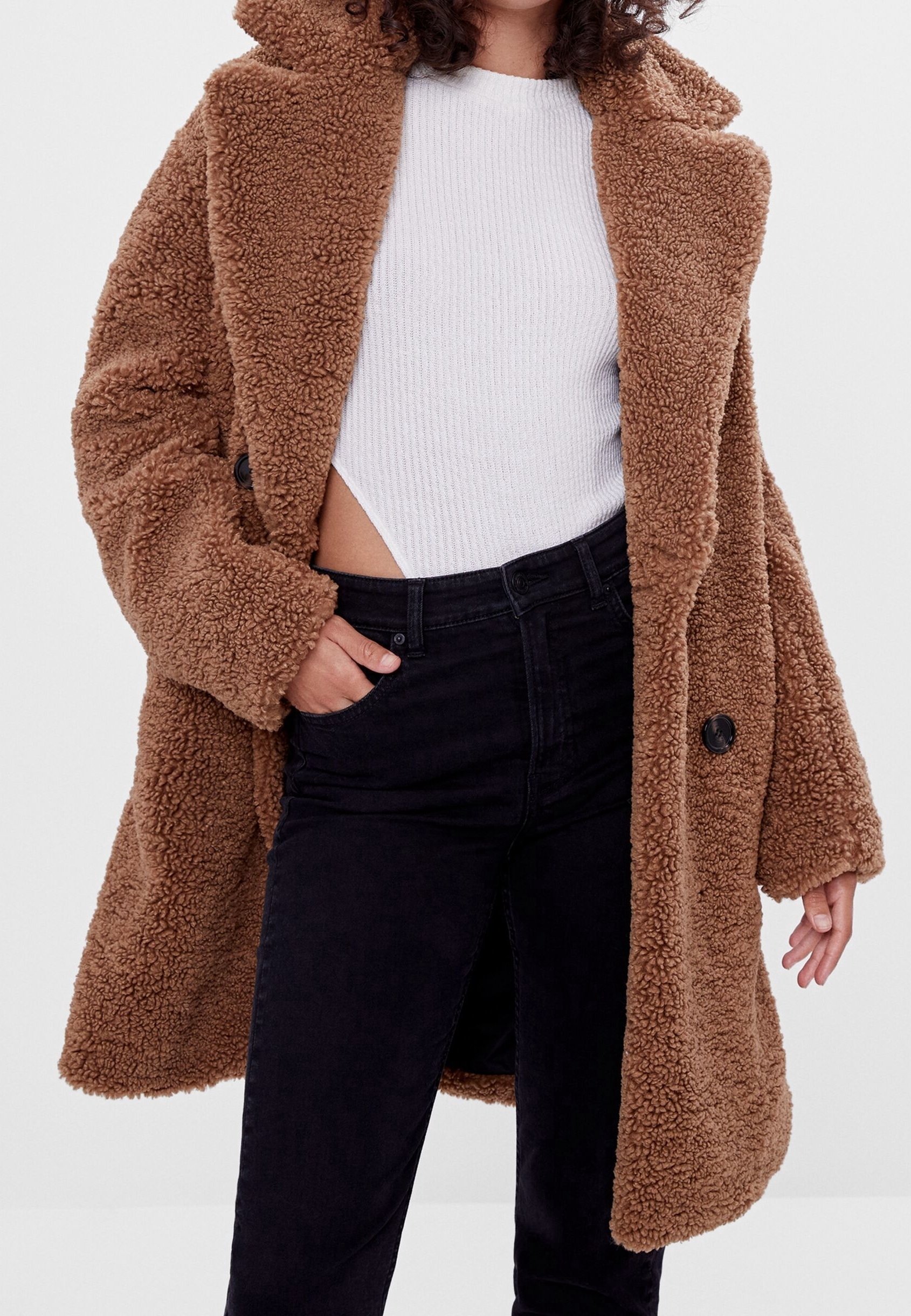 Cappotto Teddy Bianco Bershka Teddy Bear Cappotto Teddy Asos