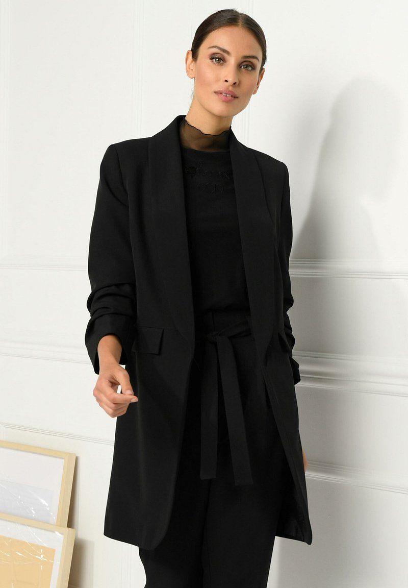 Damen Parkas | Alba Moda Kurzmantel schwarz - SW06830 Damen Parkas | Alba Moda Kurzmantel schwarz - SW06830