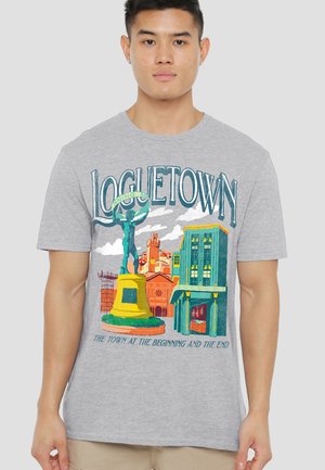 ONE PIECE LOGUETOWN THE BEGINNING AND THE END - Print T-shirt - mottled light grey