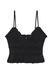 FITTED WITH RUFFLES  - Linne - black