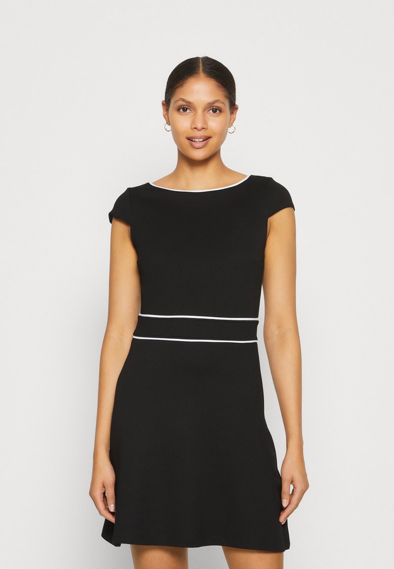 Anna Field Jersey dress black/white/black Zalando.co.uk