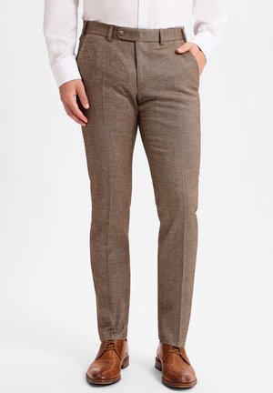 Stoffhose - braun beige