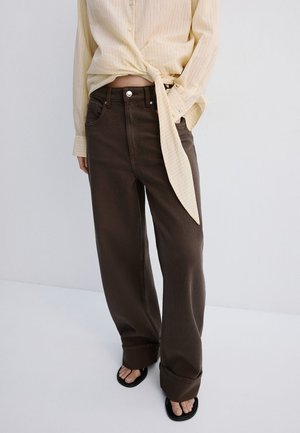 Mango, Jean boyfriend - brown