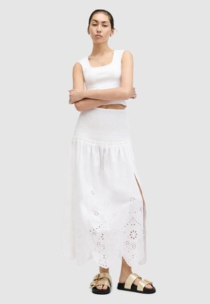 ALEX EMB  - Maxi skirt - off white