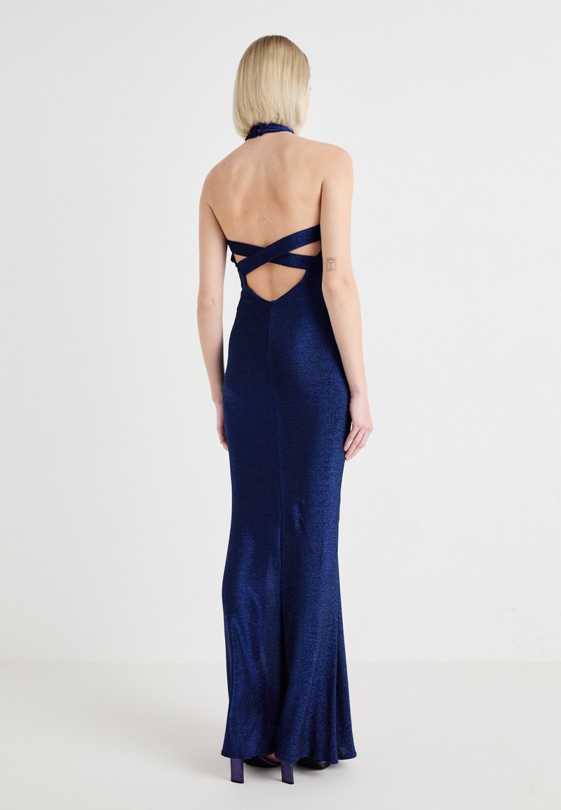 denim blue prom dress Infinite Halter Top Electric Blue {Made to Order} main image 1