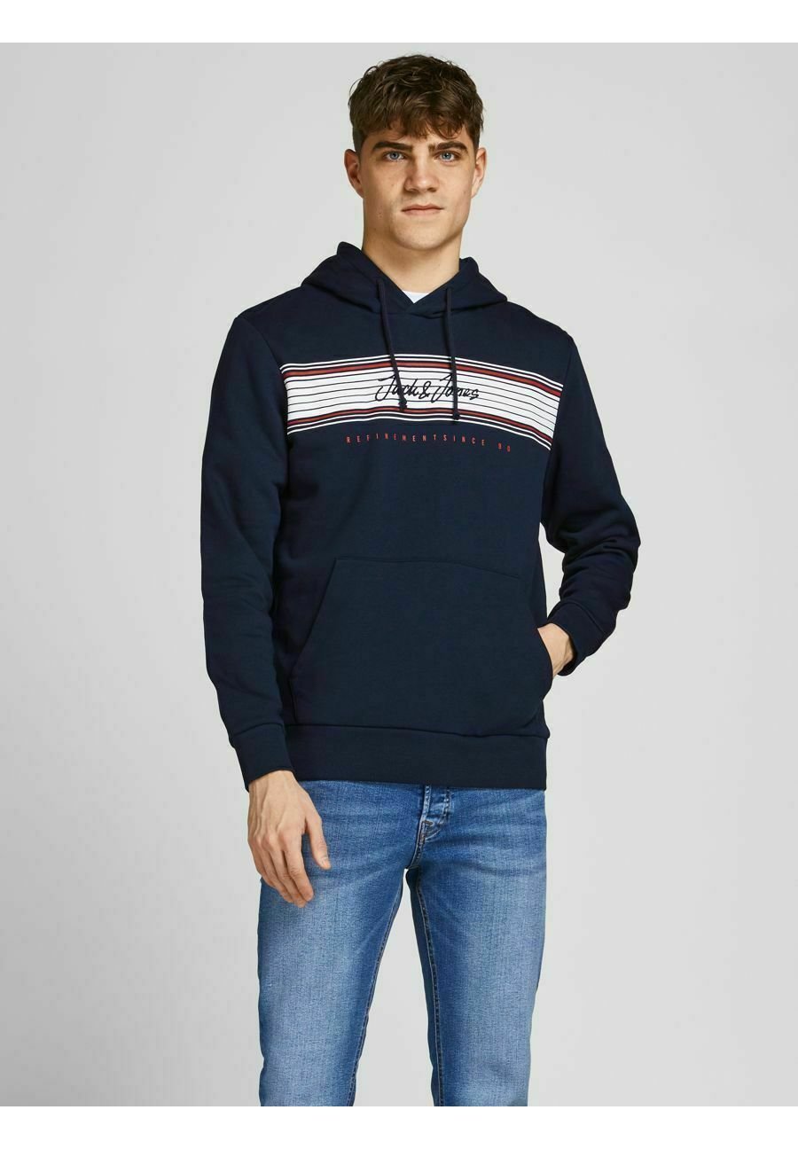 Jack \u0026 Jones Felpa con cappuccio - navy blazer/blu scuro - Zalando.it