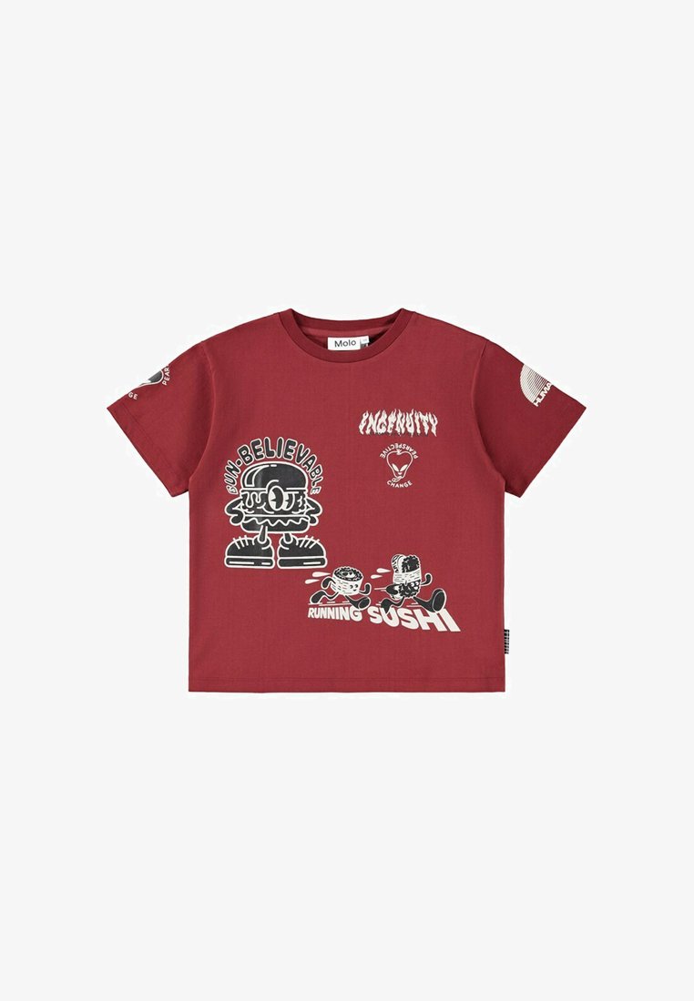 Molo Triko s potiskem - dark red