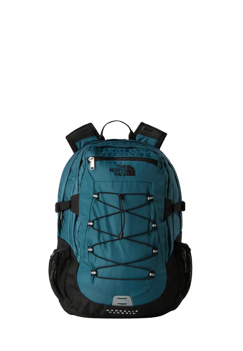 north face borealis backpack black heather fanfare green Bark Mist/Tnf removable waist belt Women's Borealis Backpack by The