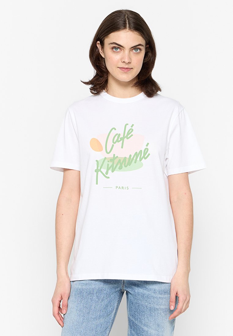 Café Kitsuné T-shirt print wit