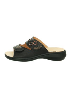 TIEFFUSSBETT - Pantolette flach - schwarz kombi