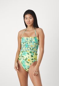 Seafolly GARDEN PARTY SHIRRED BANDEAU ONE PIECE - Kupaći kostim - limelight