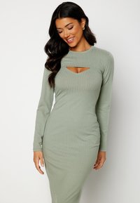 Bubbleroom RIB BOLERO DRESS SET - Kardigan - light green