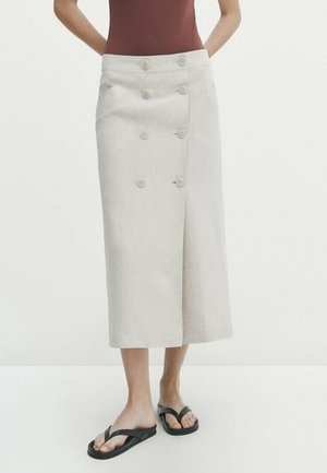 Jupe portefeuille - mottled beige