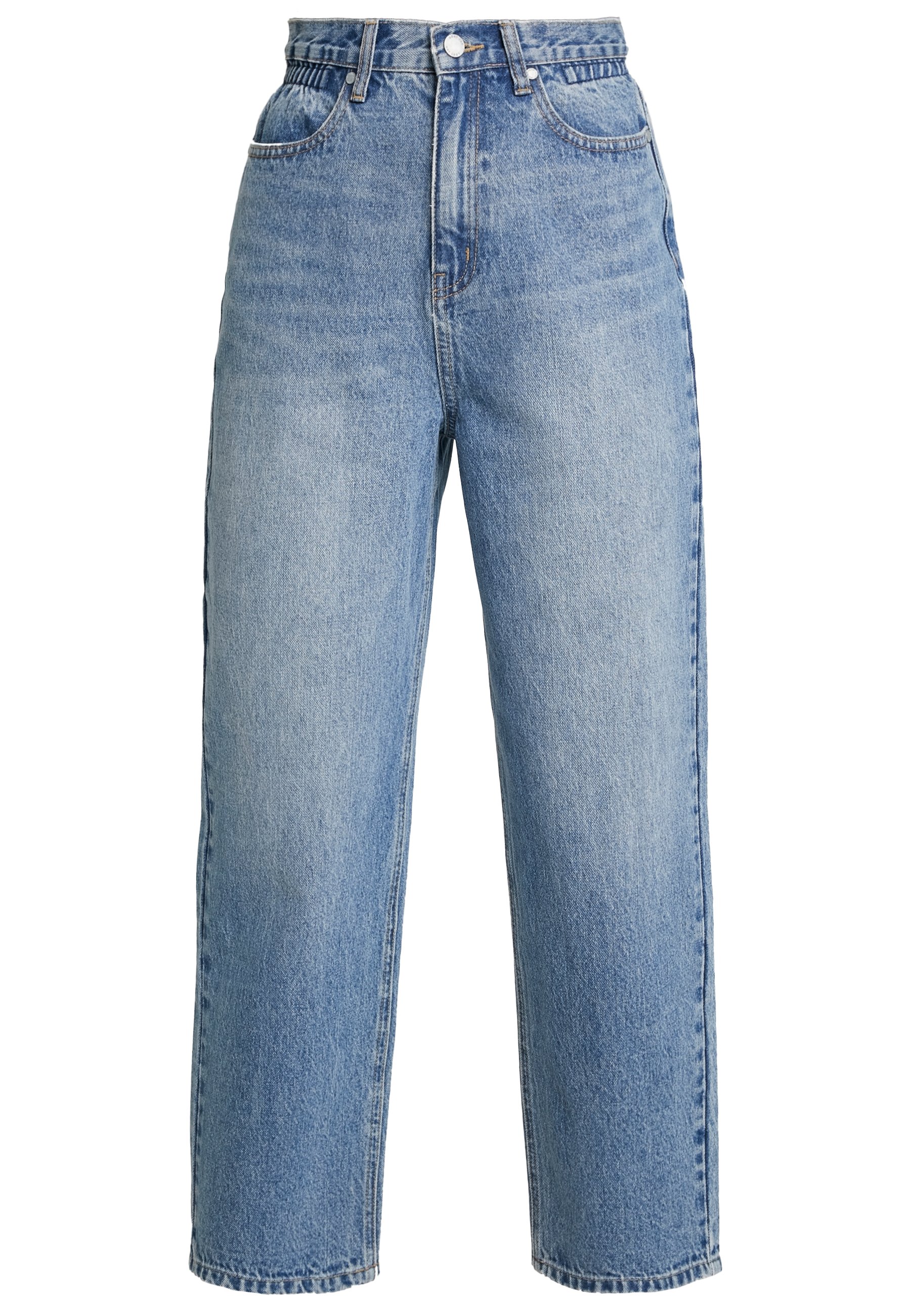 Lost Ink ELASTIC PAPERBAG WAIST LEG Jeans straight leg Lost Ink Petite CROP WIDE LEG JASMINE - Jeans straight leg - light denim