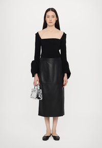 Marella BAMBINO - Leren rok - nero
