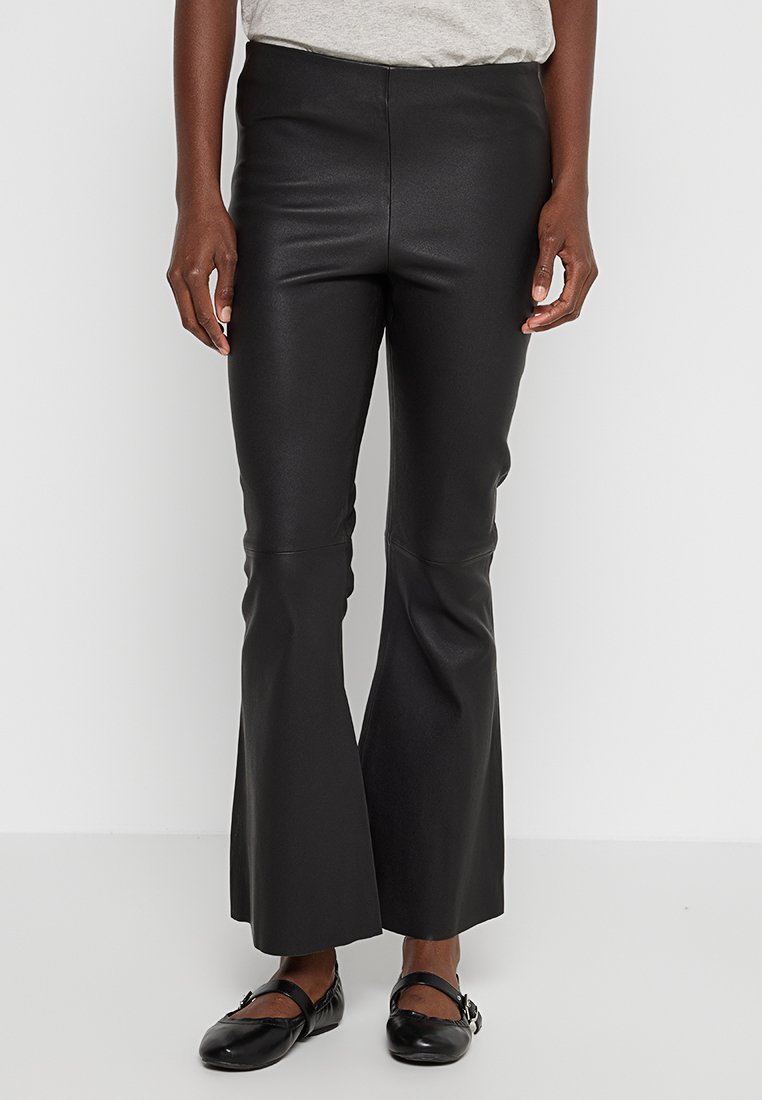 By Malene Birger Leren broek zwart