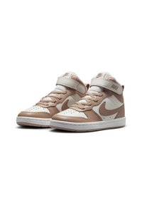 Nike Sportswear COURT BOROUGH MID 2 UNISEX - Vysoké tenisky - pale ivory hemp sail