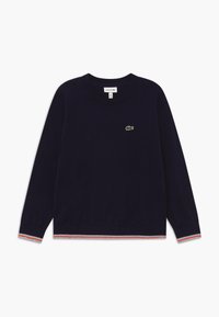 Lacoste Stickad tröja - navy blue/silver chine-corrida