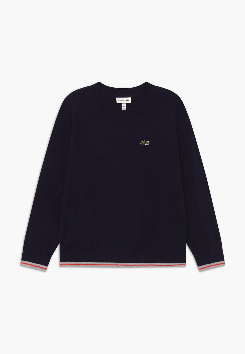Lacoste Stickad tröja - navy blue/silver chine-corrida