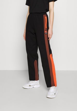 KAROLINA TRACK PANTS - Pantaloni sportivi - black beauty/potting soil