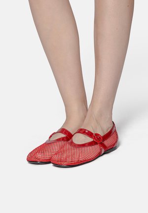 SPEND MY DAY - Ankle strap ballet pumps - red