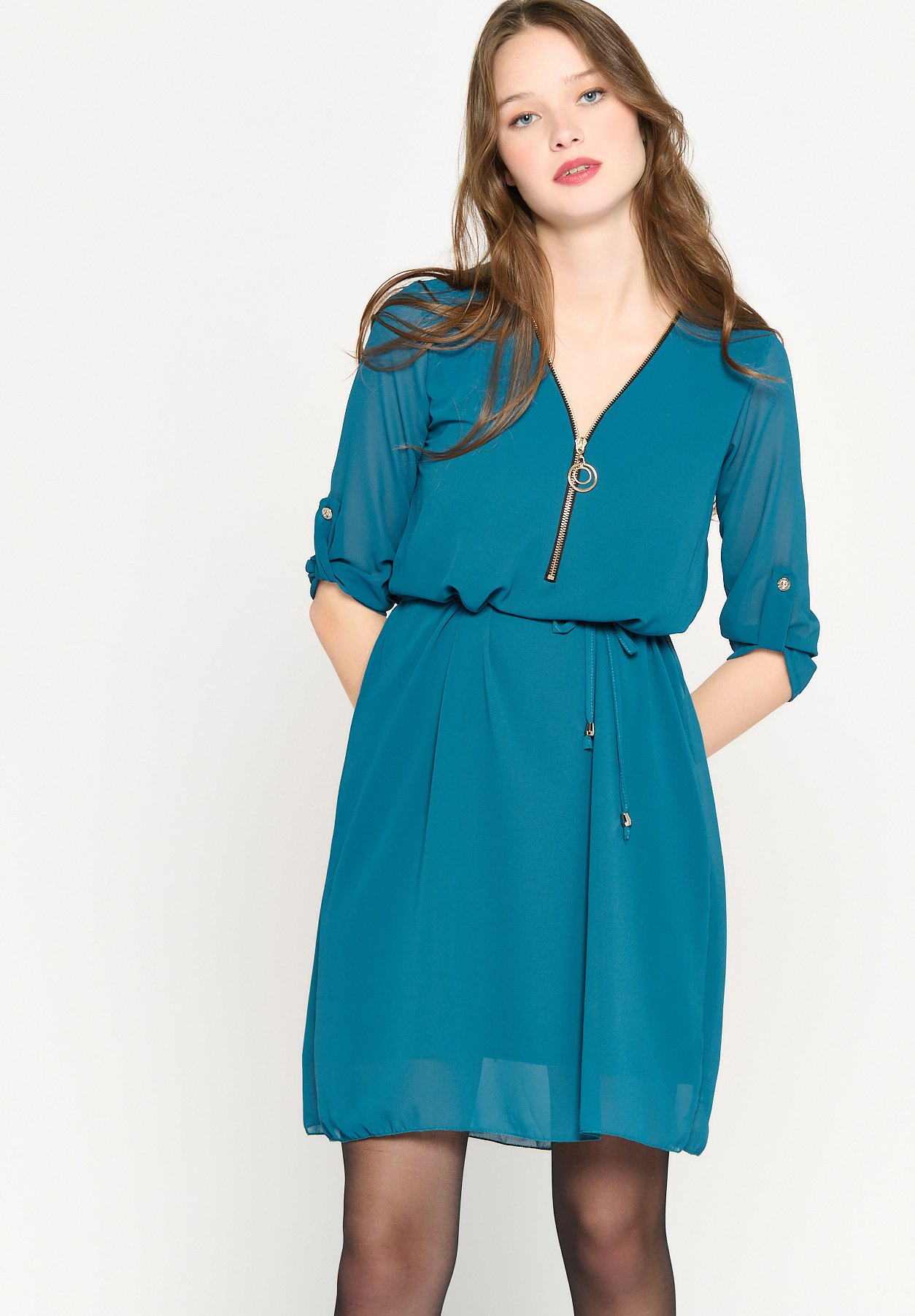 bleu turquoise robe