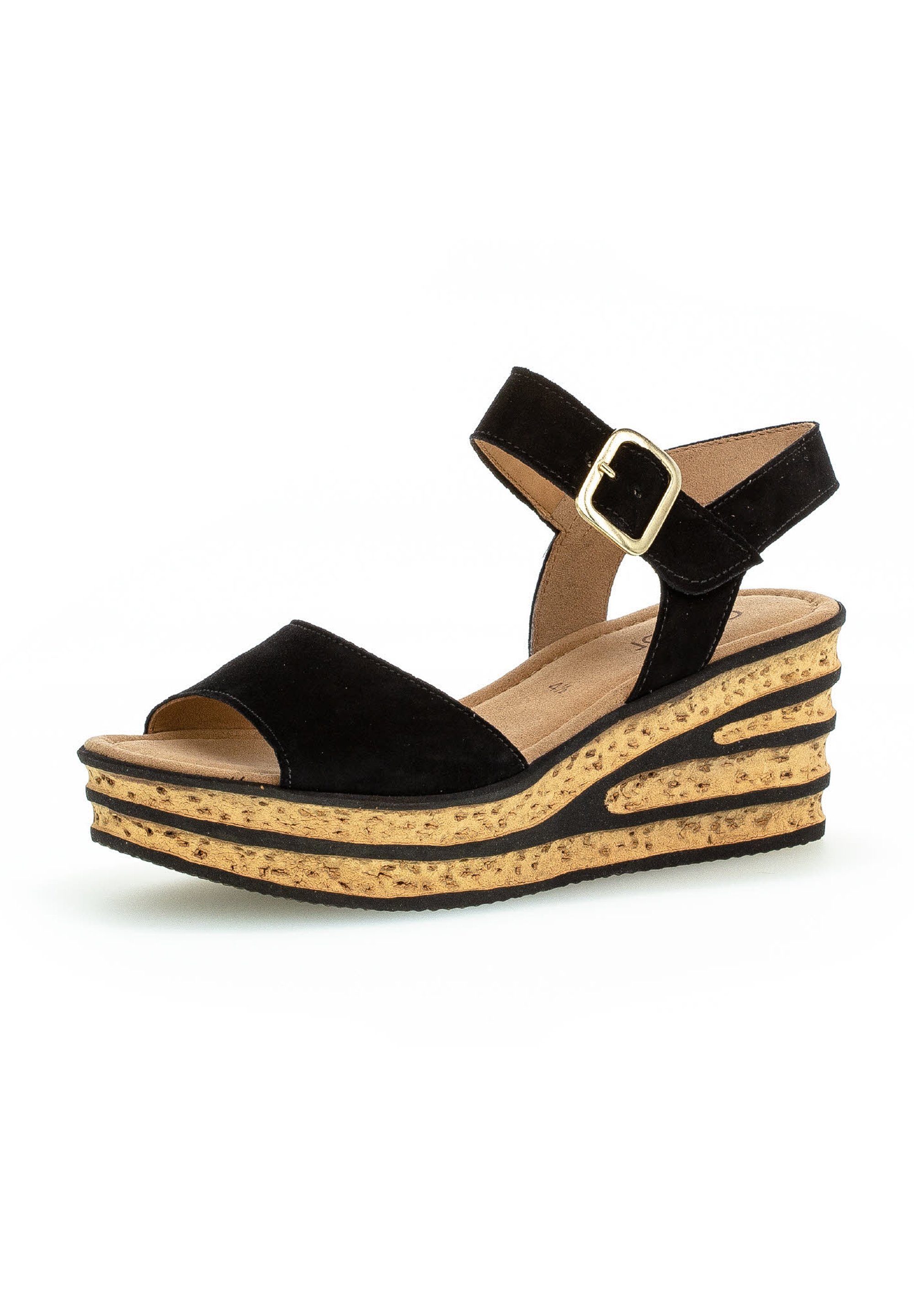 Gabor Sandalen met plateauzool - schwarz/Zwart - Zalando.nl