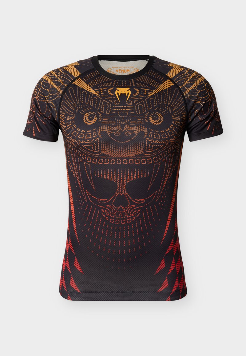 Venum QUETZAL FURY RASHGUARDS - Print T-shirt - black/red/tangerine ...