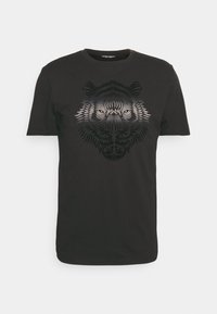 T-shirt Homme Slim Fit Lion Imprimé - Noir 100% Coton - Marque Neverless