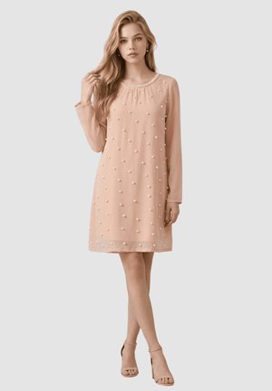 Outfitters Nation, VESTIDO CON PERLAS DECORATIVAS Y MANGA LARGA - Vestido informal - rosa