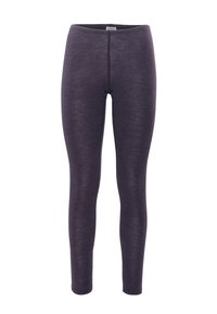 Lila Leggings aus einem weichen, strukturierten Stoff, mit einem figurbetonten Design, einer glatten Taille und ohne sichtbare Nähte.