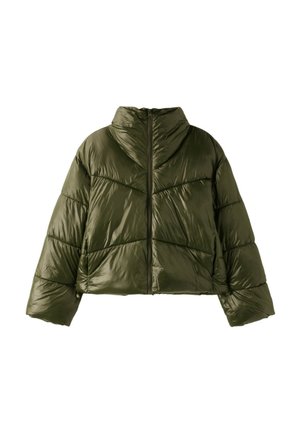 Stradivarius, CROPPED HIGH NECK PADDED JACKET - Veste d'hiver - khaki