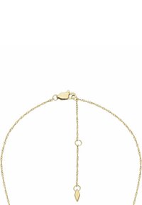 Gullkjedearmbånd med vridd design, lås med hummerklipp og justerbar lengde med en liten spiss charm accent.