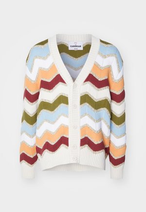 Missoni BUTTONED CARDIGAN - Cardigan - off white/orange