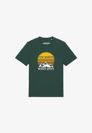 watapparel, MEHR WANDERN UNISEX - T-Shirt print - glazed green