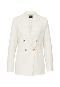 MIT REVERSKRAGEN IM - Blazer - ecru