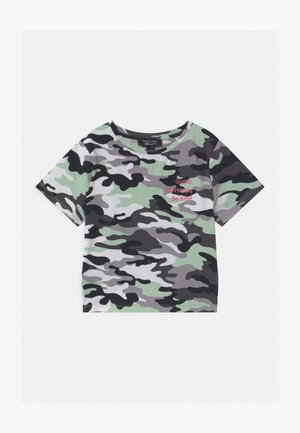 CAMO LATTICE SIDE - Print T-shirt - khaki
