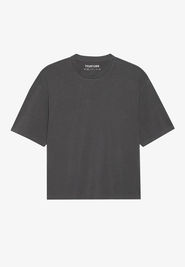 UNISEX BASIC BOXY CROPPED T SHIRT - Basic T-shirt - forged iron2