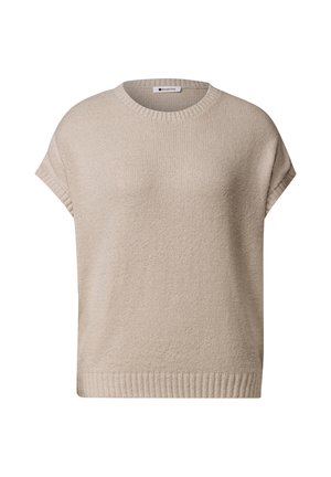 Street One, ÄRMELLOSER PULLOVER MIT RUNDHALS - T-shirt basique - light sepia sand