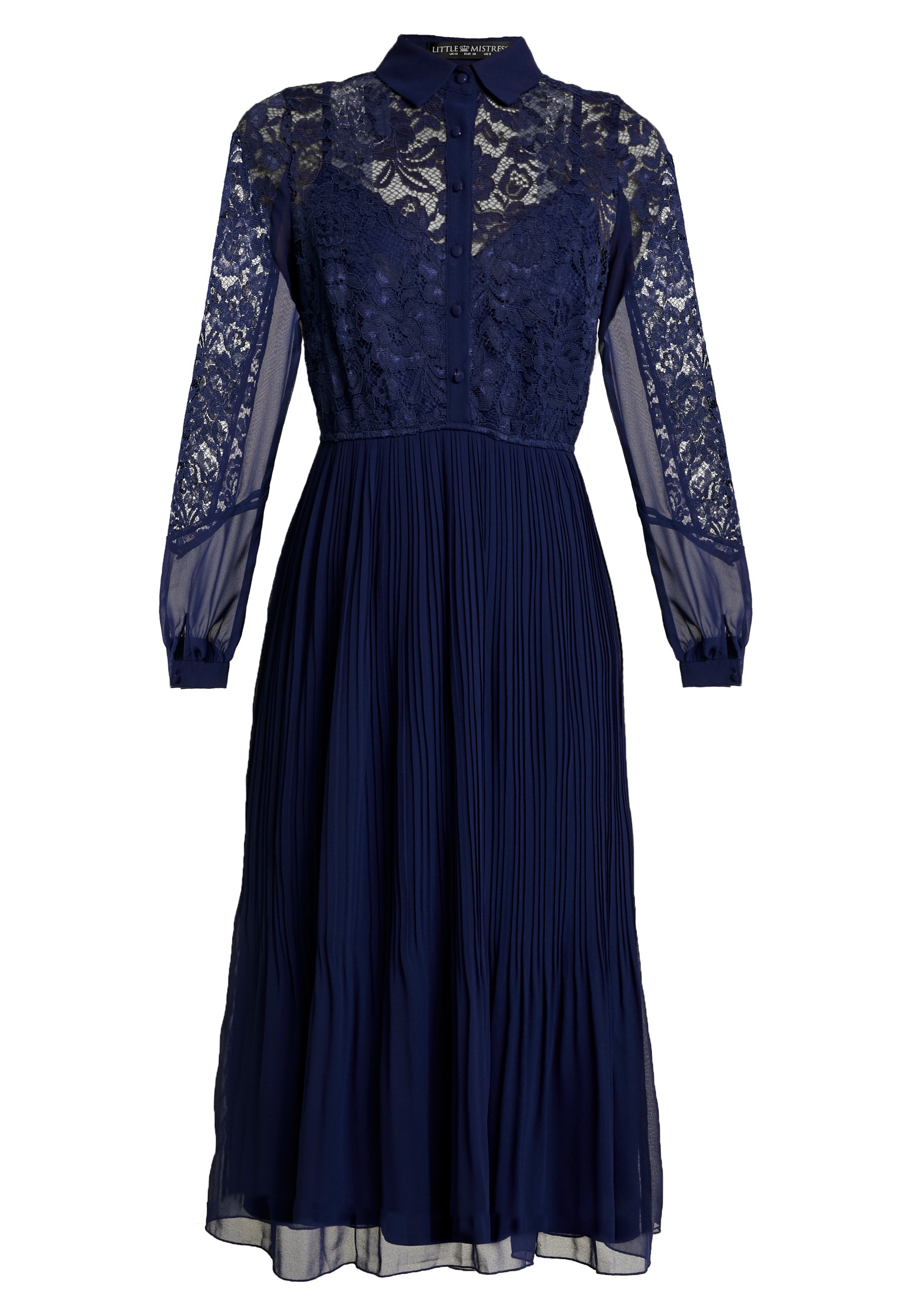 Little Mistress Skjortekjole navy Zalando.no Little Mistress MIDAXI CROCHET - Cocktailkjole - nile blue