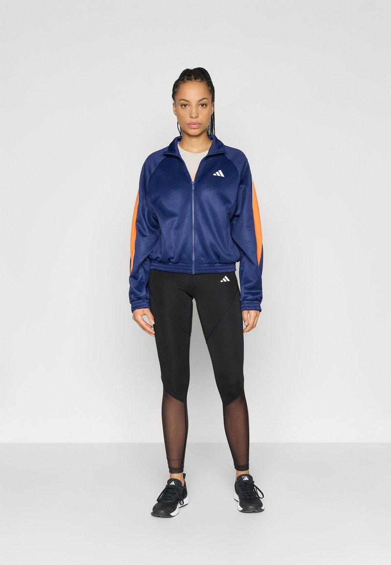 adidas Sportswear STADIUM TRACKTOP - Zip-up sweatshirt - dark blue/pure  orange/off white/dark blue - Zalando.ie