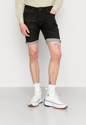 JJIRICK JJICON - Farkkushortsit - black denim