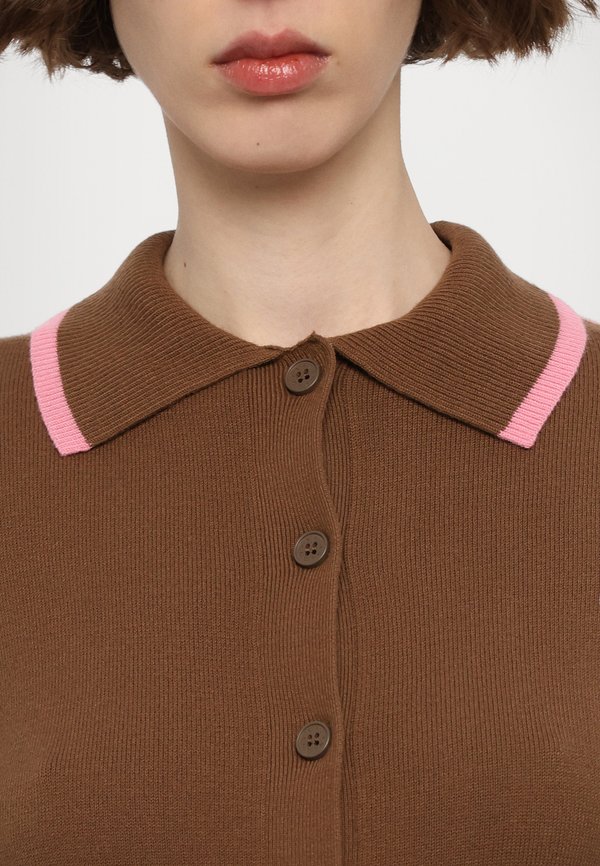 LINEAR RUFFLE CARDIGAN LIGHT RIB - Cardigan2